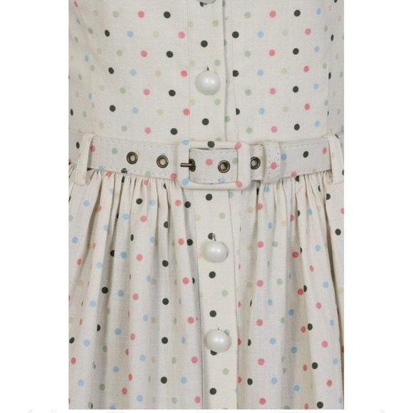 Collectif Vintage Jemima Polka Dot Swing Dress - Picture 4 of 13